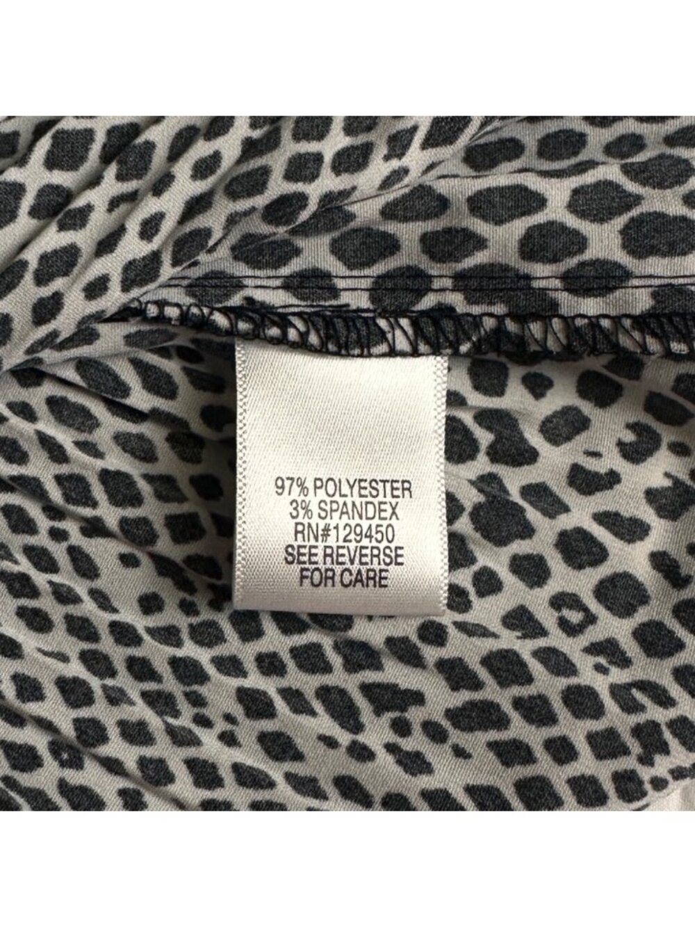 Apt. 9 Womens Black & White Animal Print Button-Up Shirt Size Large Long Sleeves - Picture 4 of 7
